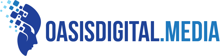Oasis Digital Media Logo with the text Oasis Digital.Media to the right of the logo